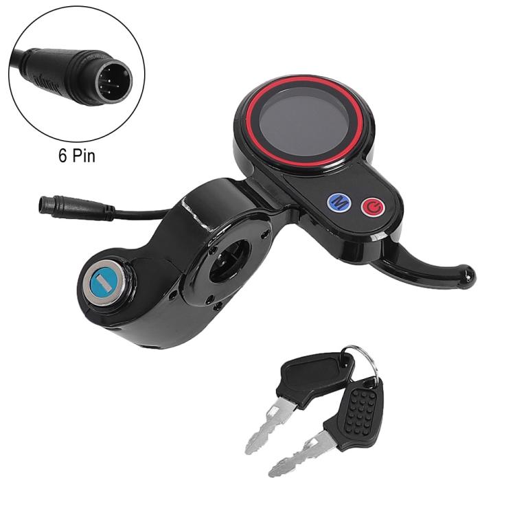 Electric Scooter LCD Display With Lock 6 Pin Dashboard, For Hitway H5