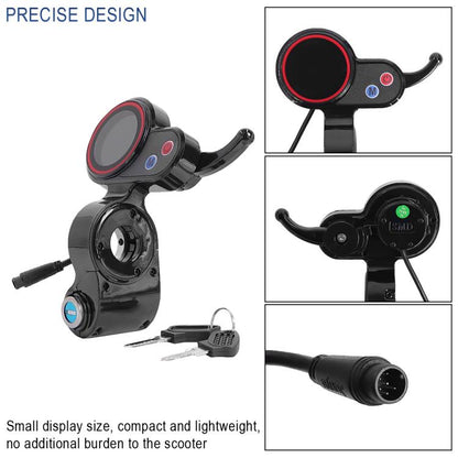 Electric Scooter LCD Display With Lock 6 Pin Dashboard, For Hitway H5