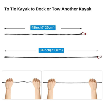 Kayak Paddle Retractable Leash With Carabiner