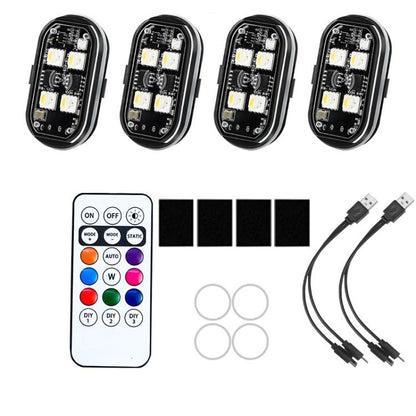 Wireless Remote-Controlled Motorcycle LED Flashing Taillight For Retrofitting, 1 Light, 2 Lights, 4 Lights, 6 Lights, 8 Lights