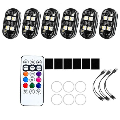 Wireless Remote-Controlled Motorcycle LED Flashing Taillight For Retrofitting, 1 Light, 2 Lights, 4 Lights, 6 Lights, 8 Lights