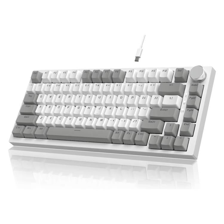 Ajazz AK820 Hot Swappable Wired Mechanical Keyboard With Light, Green Switch Ice Blue Light White, Red Switch White Light Black, AS Red Switch White Light Gray White, HP Switch White Light White Gray, Sea Salt Switch RGB Purple White Blue...