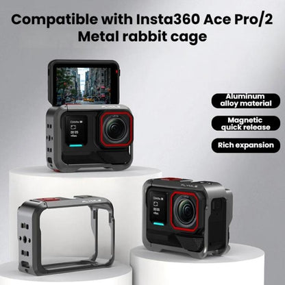 For Insta360 Ace Pro / Ace Pro 2 Flymile Rabbit Cage Metal Protective Frame Extension Action Camera Accessories, For Insta360 Ace Pro / Ace Pro 2