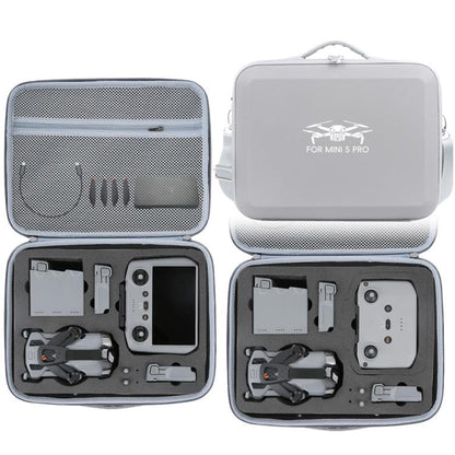 For DJI Mini 5 Pro Fly More All-in-one PU Organizer Bag Portable Travel Shoulder Bag