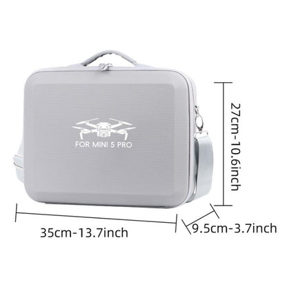 For DJI Mini 5 Pro Fly More All-in-one PU Organizer Bag Portable Travel Shoulder Bag
