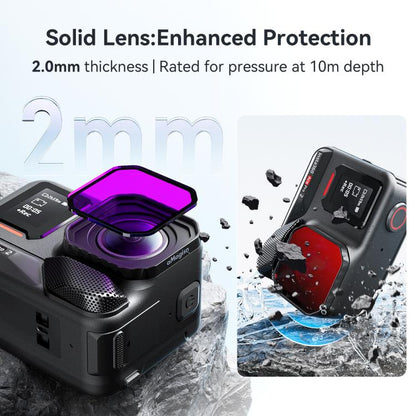 For Insta360 Ace Pro 2 aMagisn Dive Filter Underwater Waterproof Camera Lens Protector