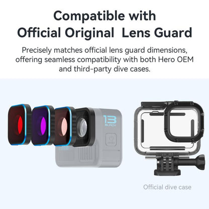 aMagisn Dive Filter for GoPro HERO13 Black /12 Black /11 Black /11 Black mini /10 Black /9 Black