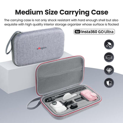 For Insta360 GO Ultra aMagisn Storage Case Protective Bag for Camera, Silicone Sleeve, Cage, Selfie Stick and Accessories, For Insta360 GO Ultra