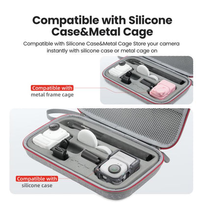 For Insta360 GO Ultra aMagisn Storage Case Protective Bag for Camera, Silicone Sleeve, Cage, Selfie Stick and Accessories, For Insta360 GO Ultra