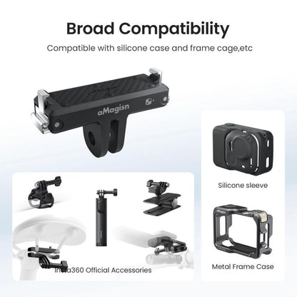 For Insta360 Go Ultra Camera aMagisn Quick Release Magnetic Base Plastic Mount Adapter