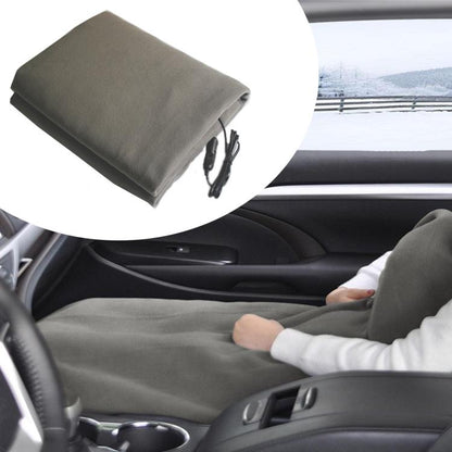 12V Car Electric Blanket for Road Trips, Temperature Control Type Gray