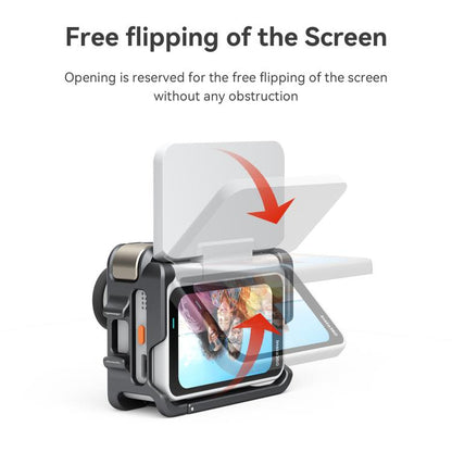 AMagisn Metal Cage For Insta360 GO Ultra Quick Release Protective Frame With Silicone Cover