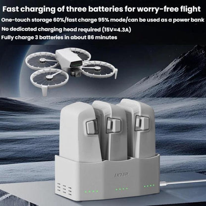 LKTOP FC326 65W 3-Channel Battery Charge Manager, For DJI Flip