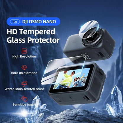 For DJI Osmo Nano aMagisn Tempered Glass Screen Protector Lens Film, 1set, 2sets