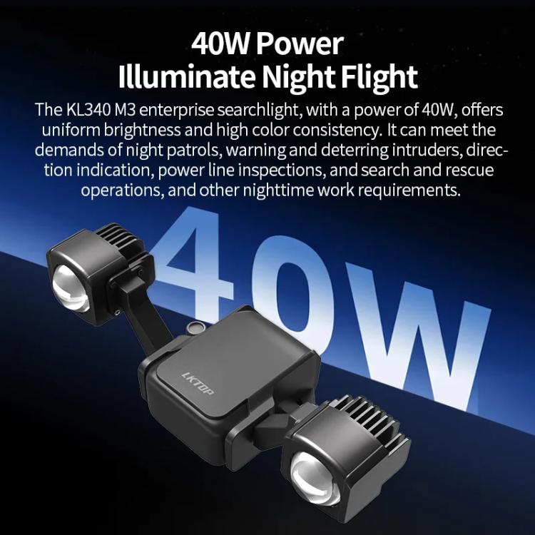 LKTOP KL340 40W Searchlight Drone Mounted Colorful Flashing Lamp, For DJI Matrice 4E / 4T