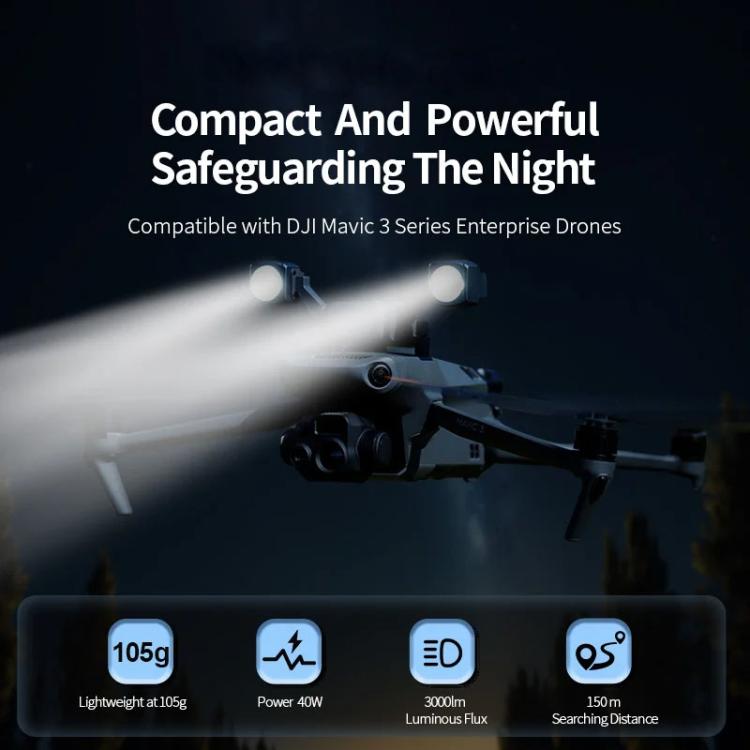 LKTOP KL340 40W Searchlight Drone Mounted Colorful Flashing Lamp, For DJl Mavic 3T / 3E