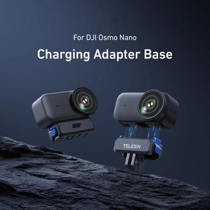 For DJI Osmo Nano TELESIN Magnetic Quick-Release Charging Base Rechargeable Adapter Mount, Charging