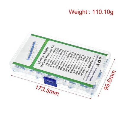 150pcs /Set 6mm Adjustable Resistor Box Lit, 150pcs /Set