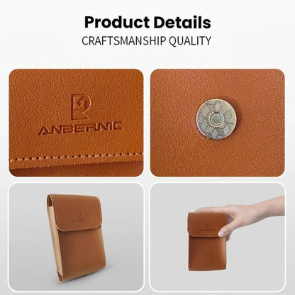ANBERNIC RG34XX Handheld Game Console Storage Case Game Console Leather Cover, Brown