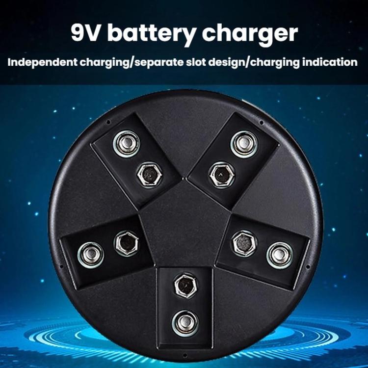 SK-C705M3 9V Battery Smart 5-Slot Charger USB Ni-MH Battery Charging Dock