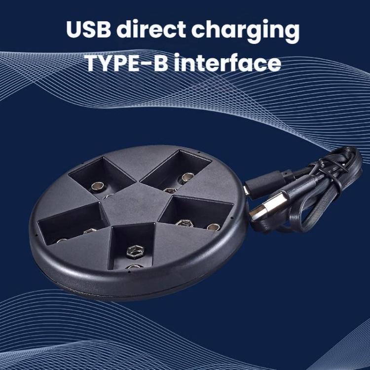 SK-C705M3 9V Battery Smart 5-Slot Charger USB Ni-MH Battery Charging Dock