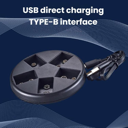 SK-C705M3 9V Battery Smart 5-Slot Charger USB Ni-MH Battery Charging Dock