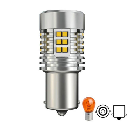 25W Automotive LED Anti-Flicker Decoded Turn Signal Light With Fan, 1156 150 Degree, 1156 180 Degree, T20 / 7440
