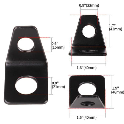 2pcs L-shaped Seat Belt Anchor For Automotive Modification