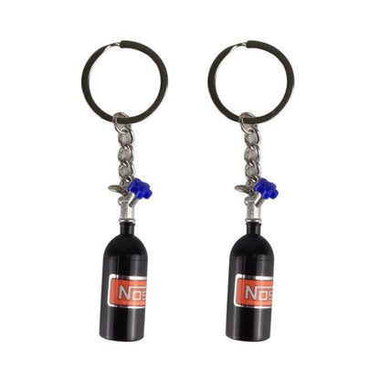 2 PCS Fashion Metal Keyring Car Keychain Auto Key Chain Key Ring, Black, Blue, White, Red, Purple, Gold, Green