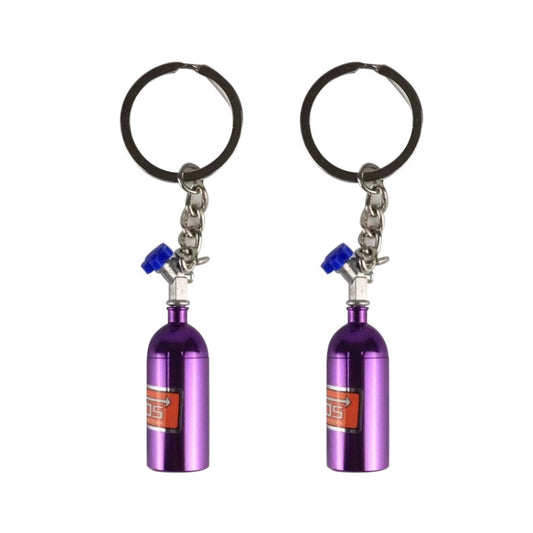 2 PCS Fashion Metal Keyring Car Keychain Auto Key Chain Key Ring, Black, Blue, White, Red, Purple, Gold, Green