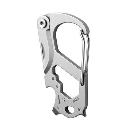 7 In 1 Outdoor Multifunctional Screwdriver Bottle Opener Portable Gadgets, Round Mountaineering Buckle