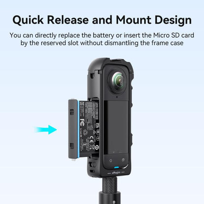 For Insta360 X5 AMagisn Quick Release Plastic Cage Expansion Frame Accessories, PF02