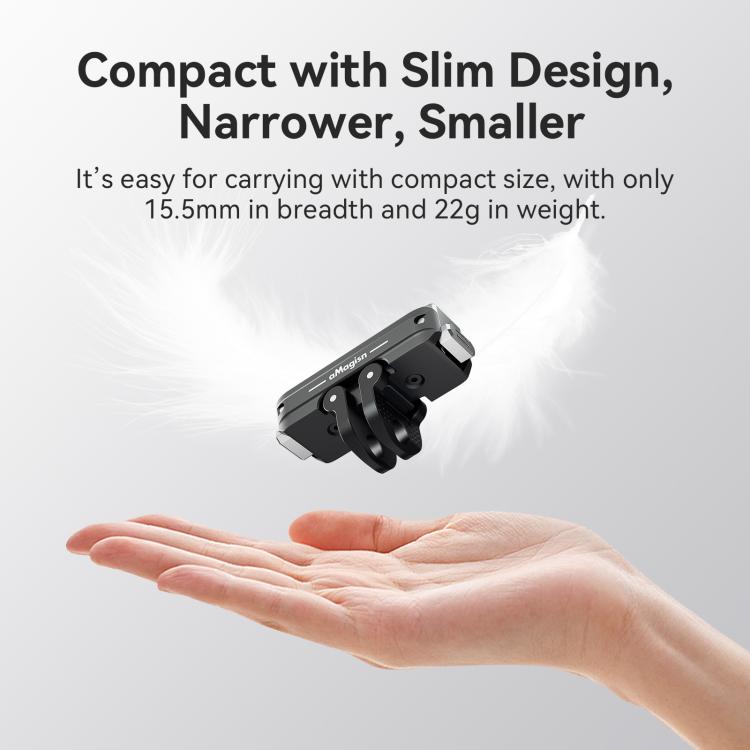 aMagisn TN11 Bidirectional Magnetic Quick Release Mount 2.0 For DJI Nano / Osmo 360 / Action 5 Pro / 4 / 3, TN11 Metal