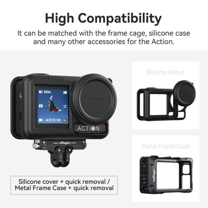 aMagisn TN11 Bidirectional Magnetic Quick Release Mount 2.0 For DJI Nano / Osmo 360 / Action 5 Pro / 4 / 3, TN11 Metal