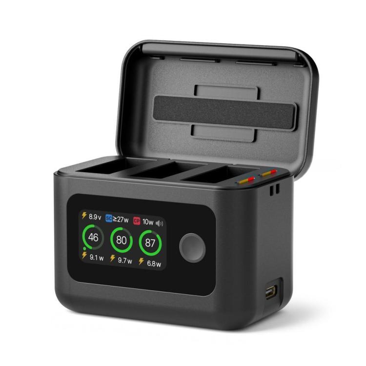 With Screen Charging Bin Intelligent Charge Manager For DJI Osmo 360 / Action 5 Pro / Action 4 / Action 3, Battery Not Included, RCSTQ 5 In 1