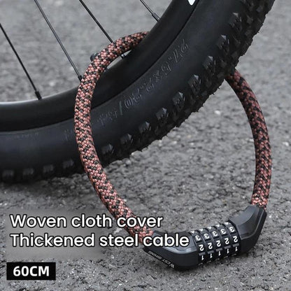 WEST BIKING Extended Portable Bicycle Steel Cable Anti-Theft Combination Lock