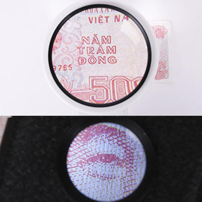 LED Folding Desktop Magnifying Glass For Reading Antique Jewelry Identification, 80mm 6X / 25X, 90mm 5X / 25X, 110mm 3.5X / 25X