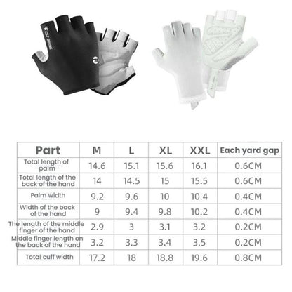 WEST BIKING Breathable Shock-absorbing Non-slip Half-finger Cycling Gloves, M, L, XL, XXL