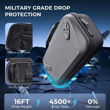 JYS Hard Carrying Case for ROG Xbox Ally/X Handheld Portable Travel Zipper Bag, JYS-X152 White, JYS-X152 Black