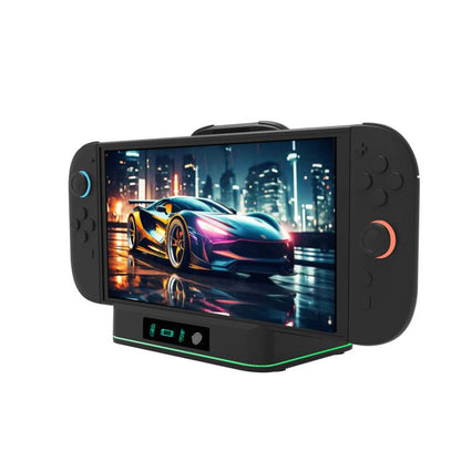 KJH RGB LED Charging Dock for Nintendo Switch 2 & Joy-Con Controller Fast Charging Station