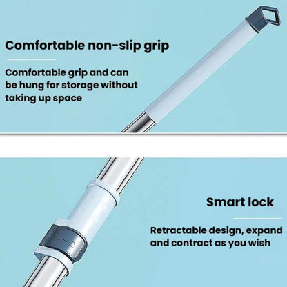 Soft Bristle Curved Rod Telescopic Car Washing Mop Car Dusting Brush Car Cleaning Tools, White