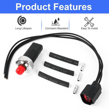 Fuel Pressure Sensor with Repair Wiring Harness For 2012-2016 Ford 6.7L PowerStroke F-250/F-350/F-450/F-550 Super Duty, BC3Z-9S599-C