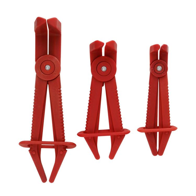 3pcs /Set Auto Repair Plastic Fuel Pipe Cutoff Pliers, Yellow Elbow, Red Elbow, Blue Elbow, Yellow Straight, Blue Straight, Red Straight