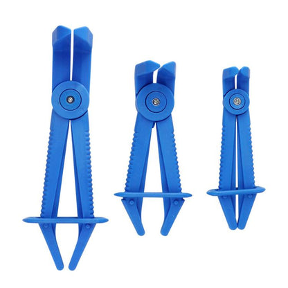 3pcs /Set Auto Repair Plastic Fuel Pipe Cutoff Pliers, Yellow Elbow, Red Elbow, Blue Elbow, Yellow Straight, Blue Straight, Red Straight
