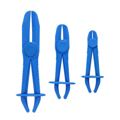3pcs /Set Auto Repair Plastic Fuel Pipe Cutoff Pliers, Yellow Elbow, Red Elbow, Blue Elbow, Yellow Straight, Blue Straight, Red Straight