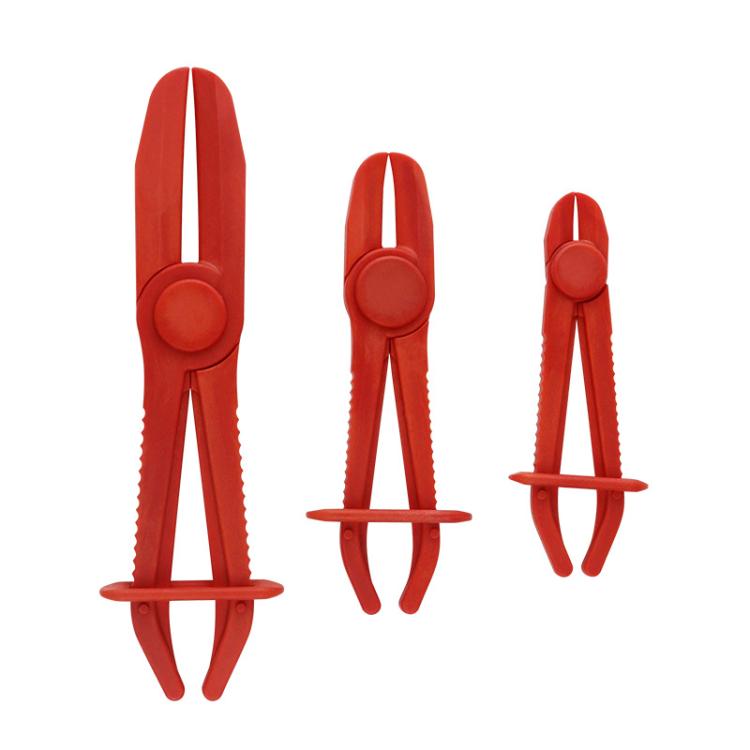 3pcs /Set Auto Repair Plastic Fuel Pipe Cutoff Pliers, Yellow Elbow, Red Elbow, Blue Elbow, Yellow Straight, Blue Straight, Red Straight