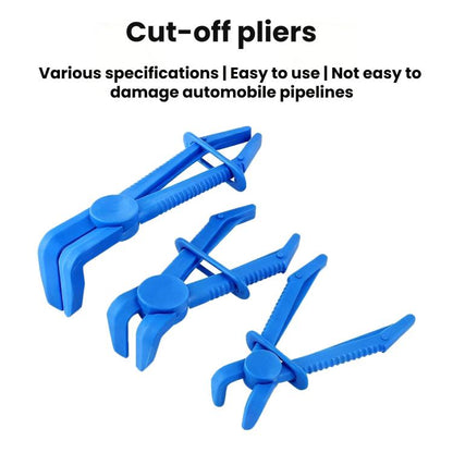 3pcs /Set Auto Repair Plastic Fuel Pipe Cutoff Pliers, Yellow Elbow, Red Elbow, Blue Elbow, Yellow Straight, Blue Straight, Red Straight