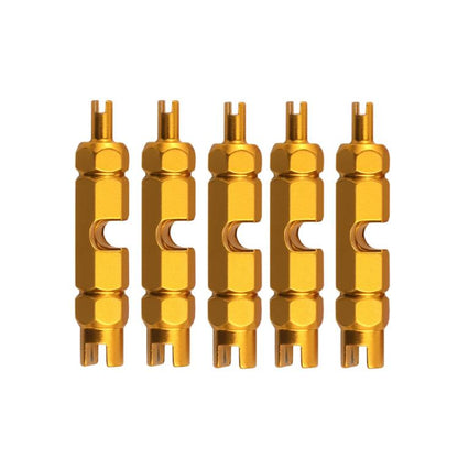 5pcs Multi-purpose Bicycle Valve Core Removal Wrench, 5pcs Gold, 5pcs Red, 5pcs Black, 5pcs Purple