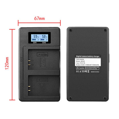 For Canon LP-E12 Dual Battery Digital LCD Charger, LP-E12
