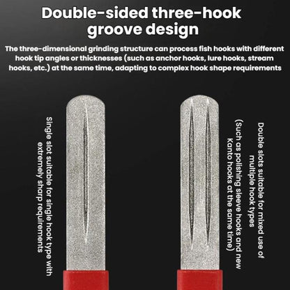 5pcs Double-Sided Fishhook File Fishing Tool